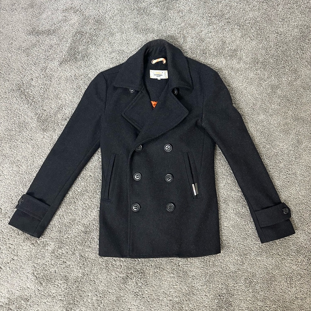 Superdry Men's Classic Black Peacoat (ms5y005)